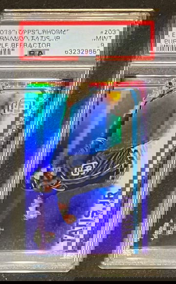 Fernando Tatis Jr 2019 Topps Chrome Purple Refractor RC #d 85/299 PSA 9