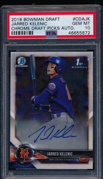 Jarred Kelenic 2018 Bowman Chrome Draft RC Auto