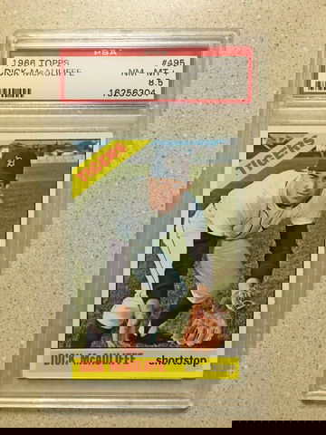 1966 Topps #495 Dick McAuliffe PSA 8 . 5 NM-MT+ TIGERS 9