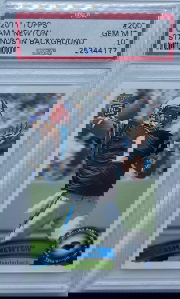 Cam Newton 2011 Topps Stands In Background RC #200 PSA 10