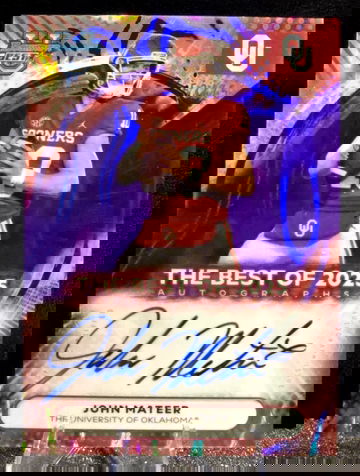 2025 Bowmans Best U  John Mateer  Best Of 2025  Purple Lava  /75  Auto  Oklahoma