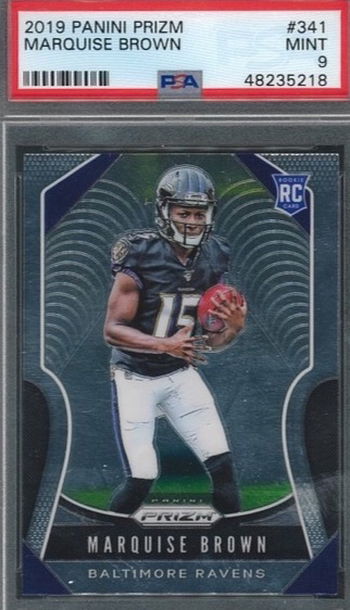 Marquise Brown Prizm PSA 9 #341 