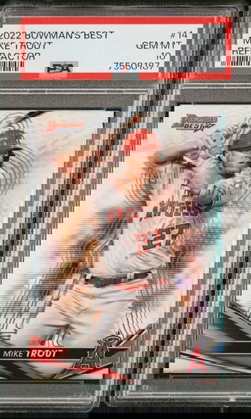 Mike Trout 2022 Bowmans Best #14 Refractor PSA 10 GEM MT