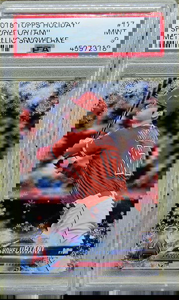 2018 Topps holiday Shohei Ohtani metallic snowflake PSA 9 Mint