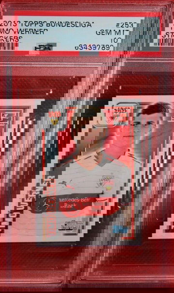 2013 Topps Bundesliga Timo Werner Sticker Rookie Card #253 PSA 10 GEM Mint POP 6