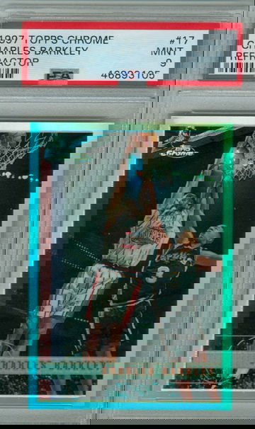 Charles Barkley 1997 Topps Chrome Refractor PSA 9