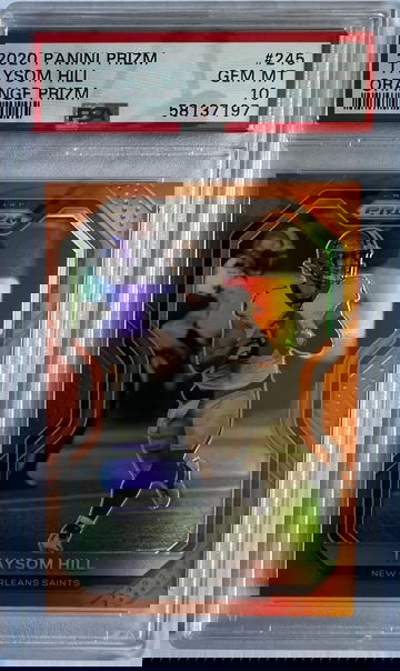 2020 Panini Prizm Taysom Hill Orange Prizm PSA 10