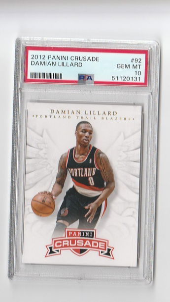 PSA 10 2012 PANINI CRUSADE DAMIAN LILLARD RC #92