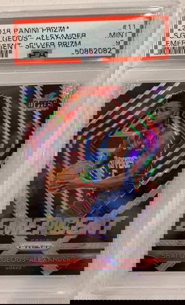 2018 Shai Gilgeous-Alexander Prizm Emergent Silver PSA 9 RC