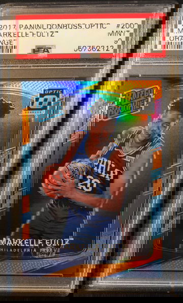 2017 Donruss Optic #200 Markelle Fultz Orange Prizm Rated Rookie RC PSA 9 Mint #'d /199