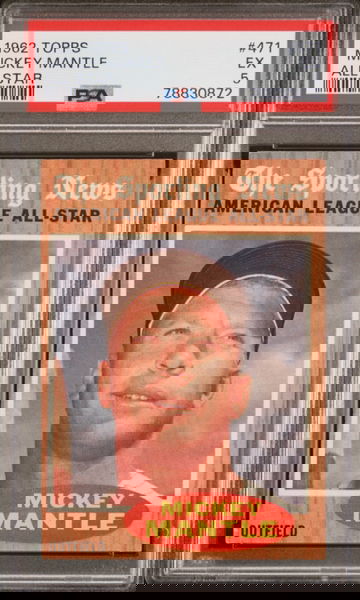 1962 Topps Mickey Mantle All Star PSA 5