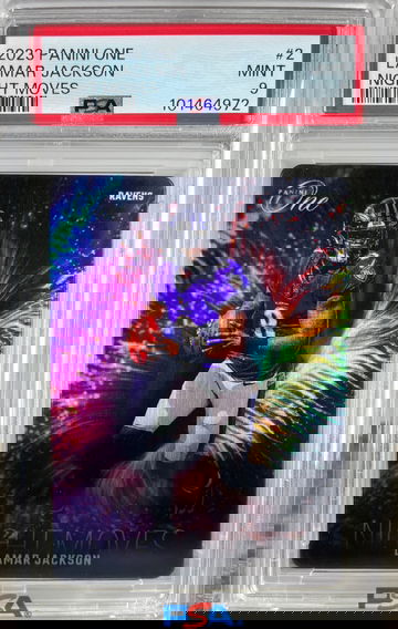 2023 Panini One Lamar Jackson #2 Night Moves SP PSA 9 | Baltimore Ravens