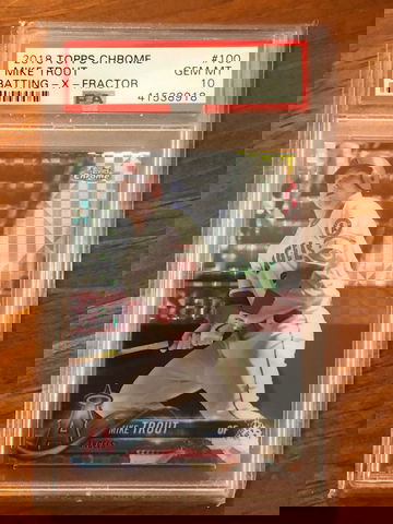 2018 Topps Chrome Mike Trout #100 Batting Xfractor PSA 10 GEM MINT 