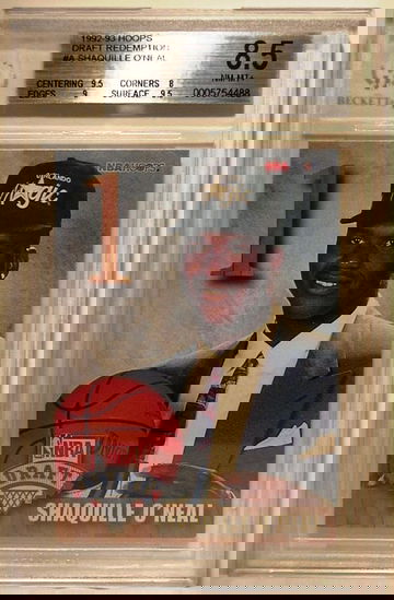 1992-93 NBA HOOPS DRAFT REDEMPTION #A SHAQUILLE O'NEAL ROOKIE BGS 8.5 NM-MT +