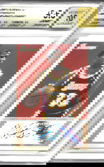 2006 Bowman Autographs Magic Johnson BGS 9.5 / 10