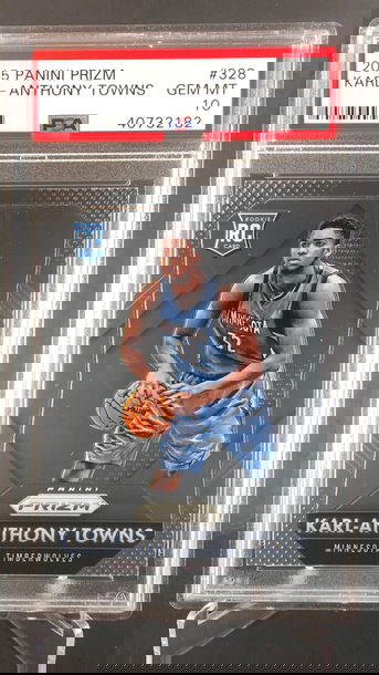 2015-16 Karl Anthony Towns Panini Prizm Rookie RC PSA 10 #328