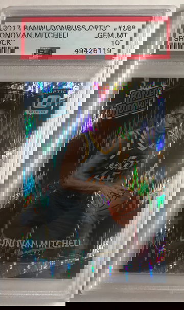 2017 Panini Donruss Optic Donovan Mitchell Shock PSA 10 Gem-Mint