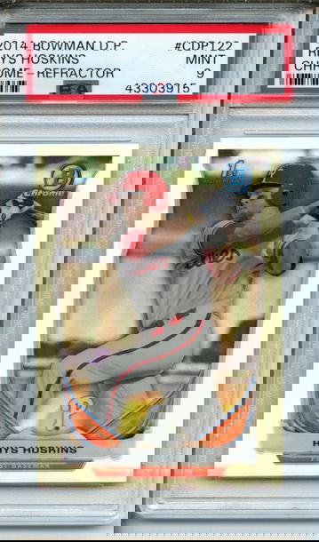 2014 Bowman Chrome Draft Picks Rhys Hoskins #CDP122 PSA Mint 9