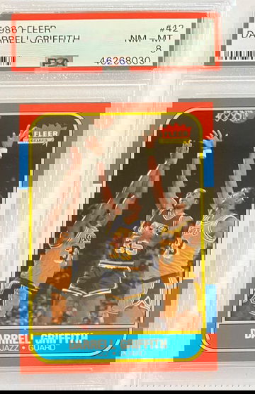DARRELL GRIFFITH 1986 Fleer #42 PSA 8