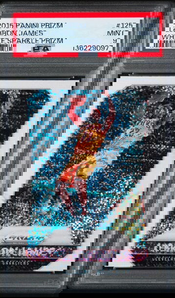 2015 Panini Prizm Lebron James White Sparkle PSA 9 FIRST YEAR SSP POP 1