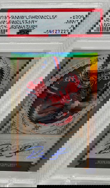 2019 Panini Chronicles Devin Singletary /99 RC Legacy Signatures PSA Mint 9