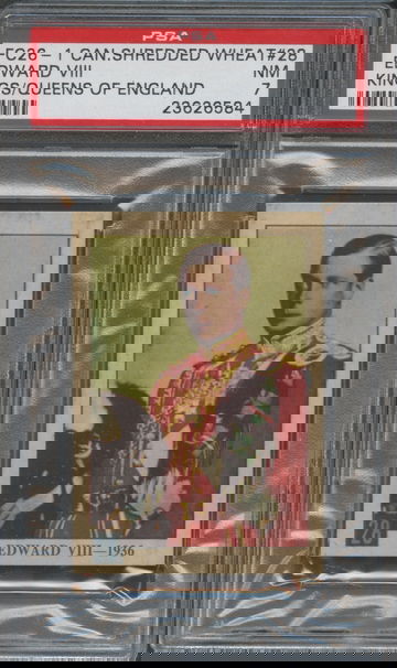 1953 FC26-1 Canadian Shredded Wheat #28 Edward VIII Kings/Queens of England PSA 7 NM