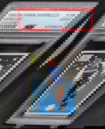 1995 Panini Supercalcio Stickers #196 Ronaldo Rookie RC PSA 2