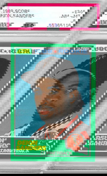 1989 Score Deion Sanders PSA 8