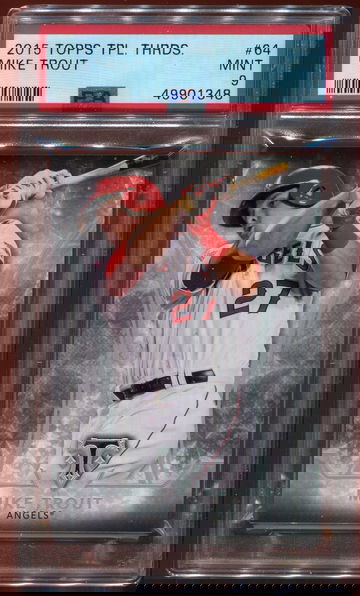 2015 TOPPS TRIPLE THREADS #64 MIKE TROUT PSA 9 MINT