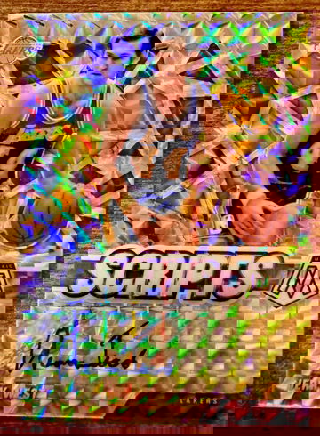 JERRY WEST 2020-21 MOSAIC SCRIPTS AUTO LAKERS SILVER PRIZM SC-JWS