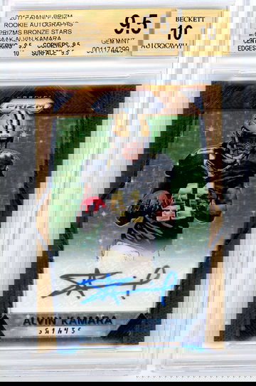 Alvin Kamara 2017 Panini Prizm Bronze Stars Rookie RC SSP Auto BGS 9.5/10