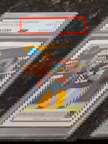 Jordan Love 2020 Panini Donruss RC Rookie PSA 10 GEM MINT Green Bay Packers #304