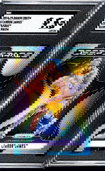2024-25 Panini Prizm #5 Lebron James Deep Space Silver Prizm SGC 9.5