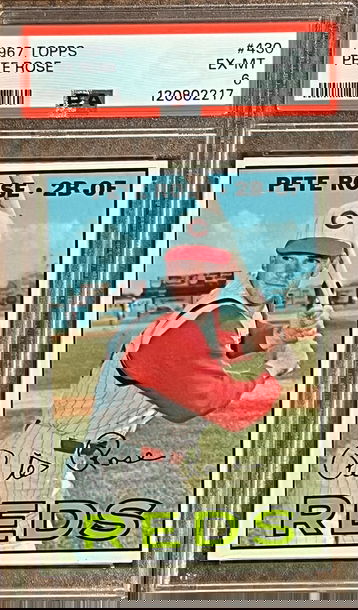 1967 Topps baseball # 430 Pete Rose PSA 6