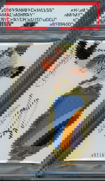 2016 Panini Flawless Jamal Murray Gold /10 RPA PSA 8 Rookie Patch Auto #H-JM