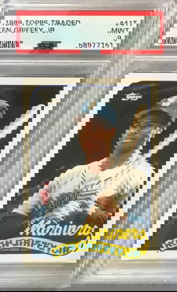 Ken Griffey Jr. Rookie Card - 1989 Topps Traded #41T - PSA 9 Mint - Seattle Mariners