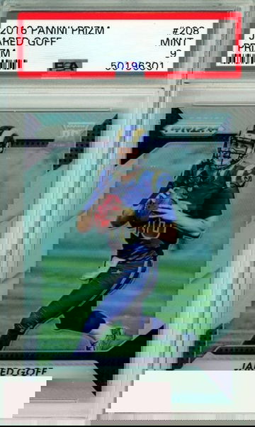 2016 PANINI PRIZM JARED GOFF #208 SILVER PRIZM ROOKIE RC PSA 9 MINT