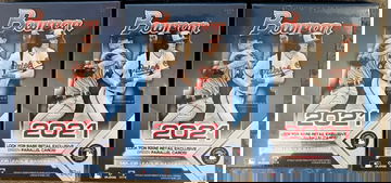 2021 Bowman Baseball Blaster Box Lot of 3