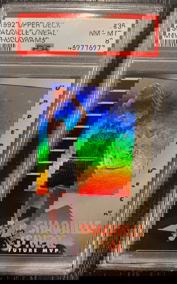 Shaquille O’Neal mvp hologram upper deck psa mvp psa 8 35