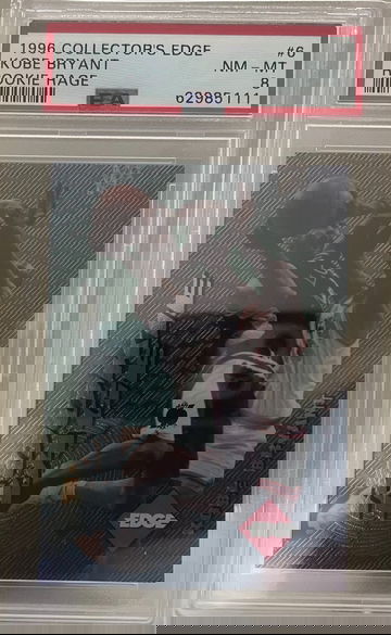 1996 Collector's Edge #6 Kobe Bryant Rookie Rage RC PSA 8 Near Mint