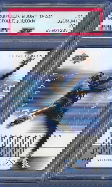 2001 UD Flight Team Michael Jordan #1 *PSA 10* Chicago Bulls Washington Wizards