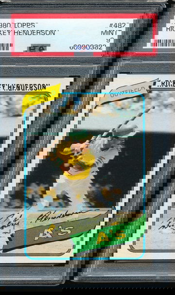 1980 Topps Rickey Henderson RC #482 PSA 9