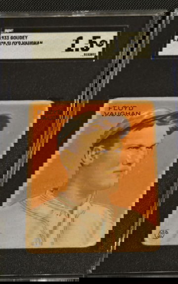 1933 Goudey Arky Floyd Vaughan SGC 1.5