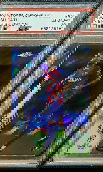 2019 Topps Chrome Ansu Fati #45 Sapphire PSA 10