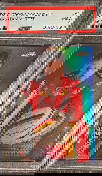 2020 Topps Chrome F1 Sebastian Vettel SP IV Image Variation Refractor Formula 1 