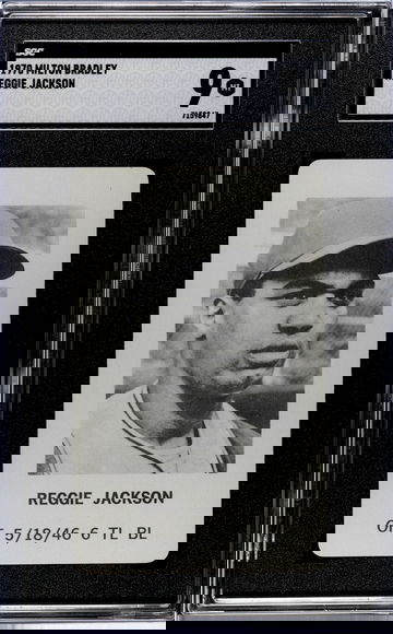 1970 Milton Bradley Reggie Jackson Oakland Athletics SGC 9 Mint