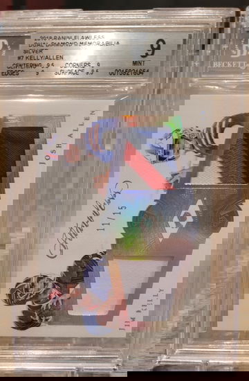 2018 Panini Flawless Josh Allen Jim Kelly Dual Diamond Silver /15 BGS 9