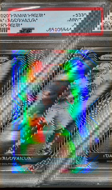 2020 Panini SILVER Prizm #339 Tua Tagovailoa Dolphins RC Rookie PSA 9