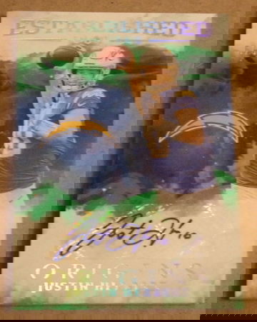 Justin Herbert 2021 Origins "Established Signatures Green".