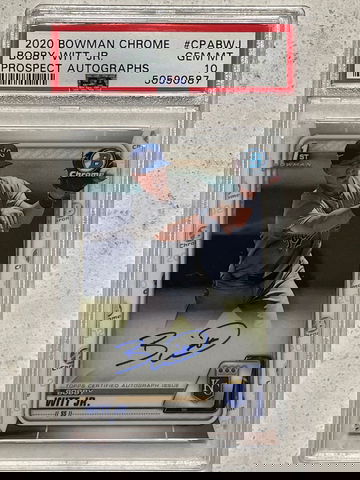 2020 Bowman Chrome Bobby Witt Jr. Prospect Autographs PSA 10 Gem Mint 